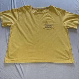 Patagonia Organic Cotton Yellow Women's Cropped T-Shirt Size Medium Spring